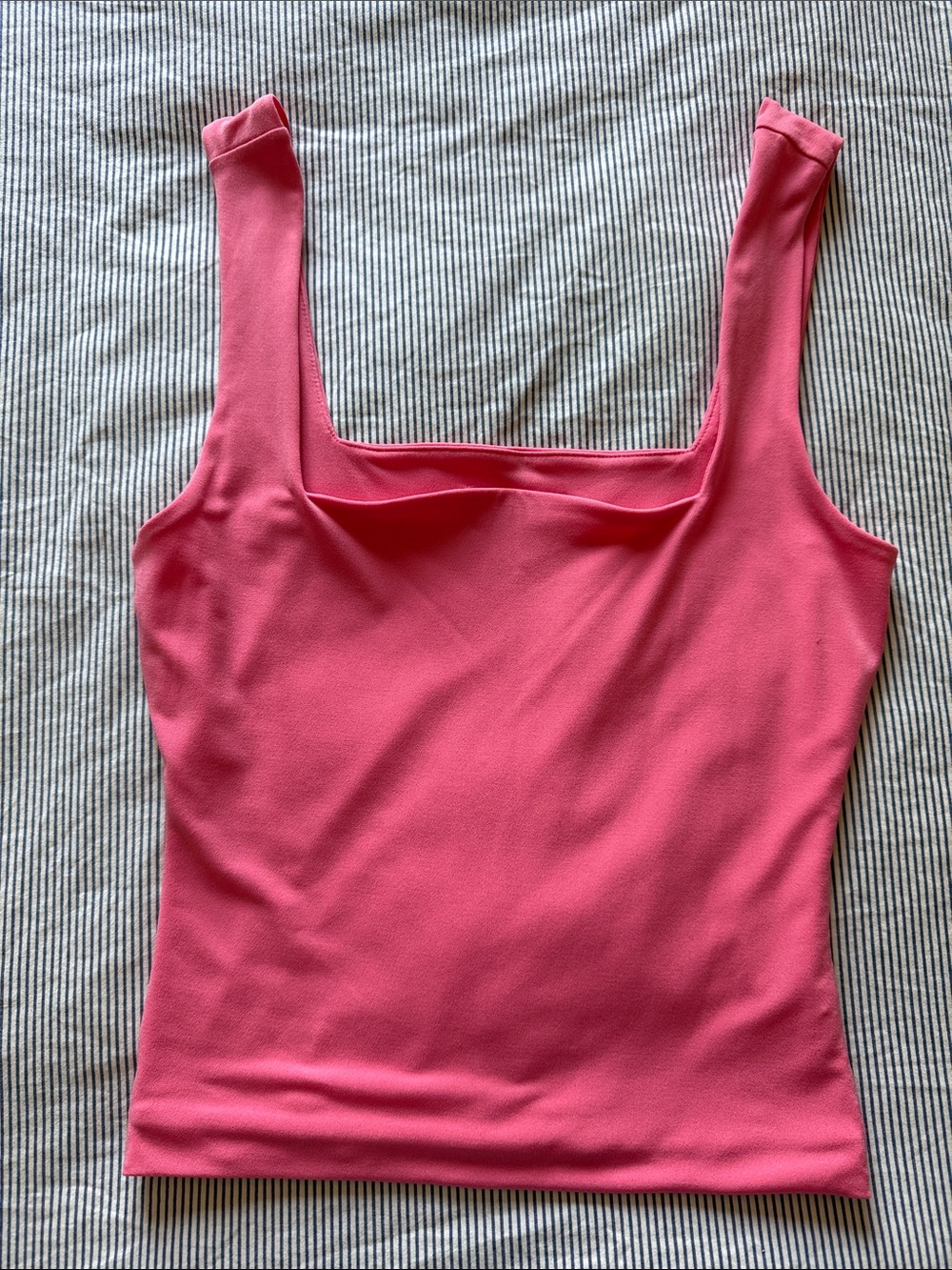 Leith Hot Pink Square Neck Tank Top